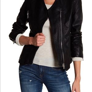 BlankNYC pleather black jacket XS